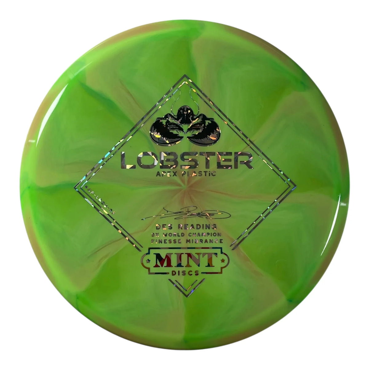 Mint Discs Lobster | Apex Swirl | Green/Dots/Holo 174g Disc Golf
