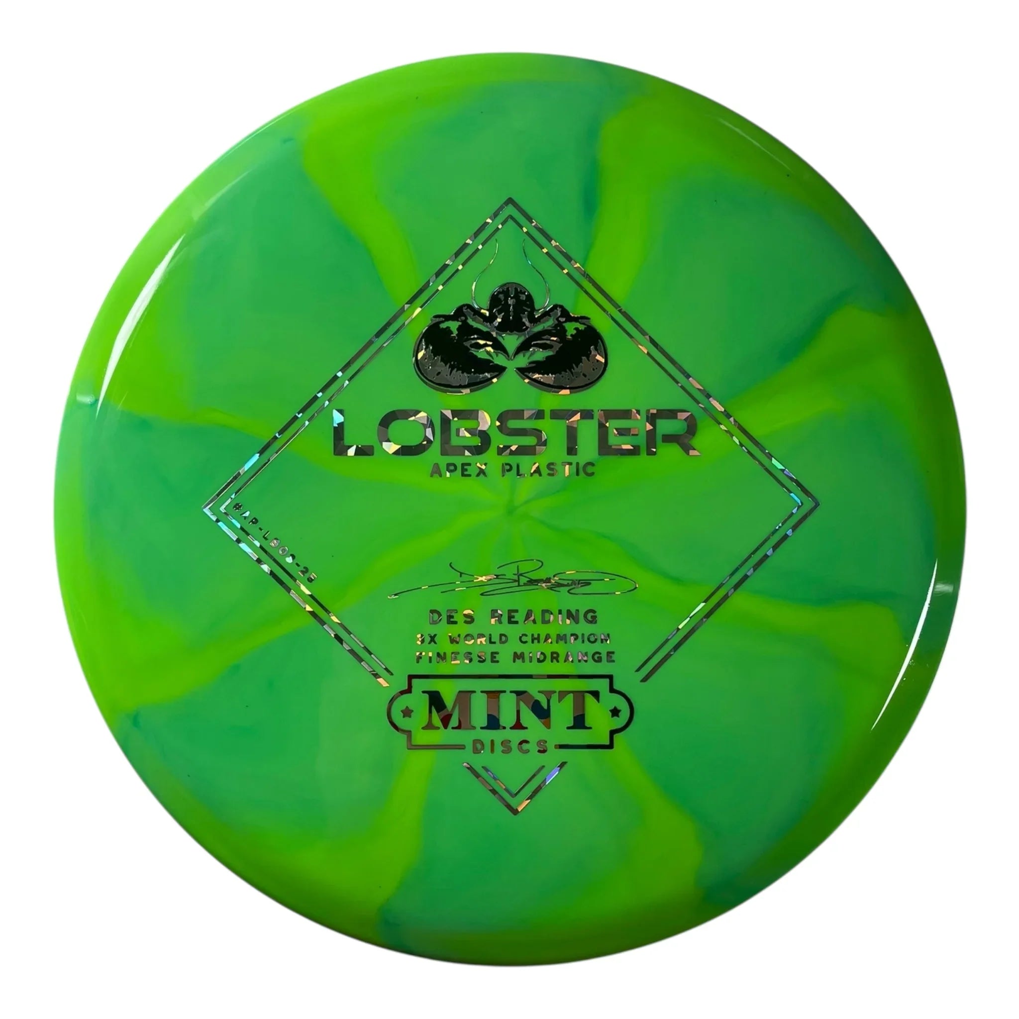 Mint Discs Lobster | Apex Swirl | Green/Dots/Holo 174g Disc Golf