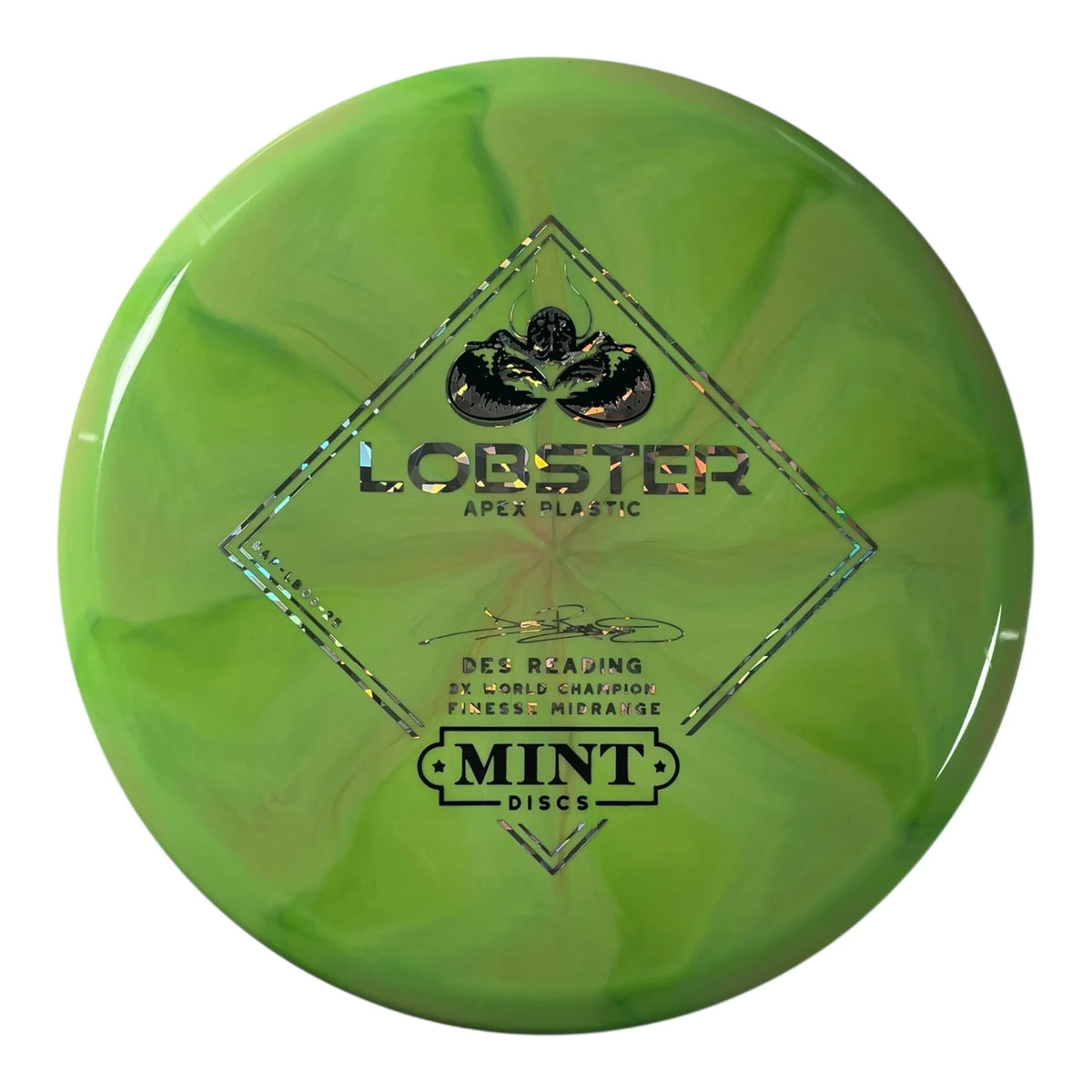 Mint Discs Lobster | Apex Swirl | Green/Navy/Holo 175g Disc Golf