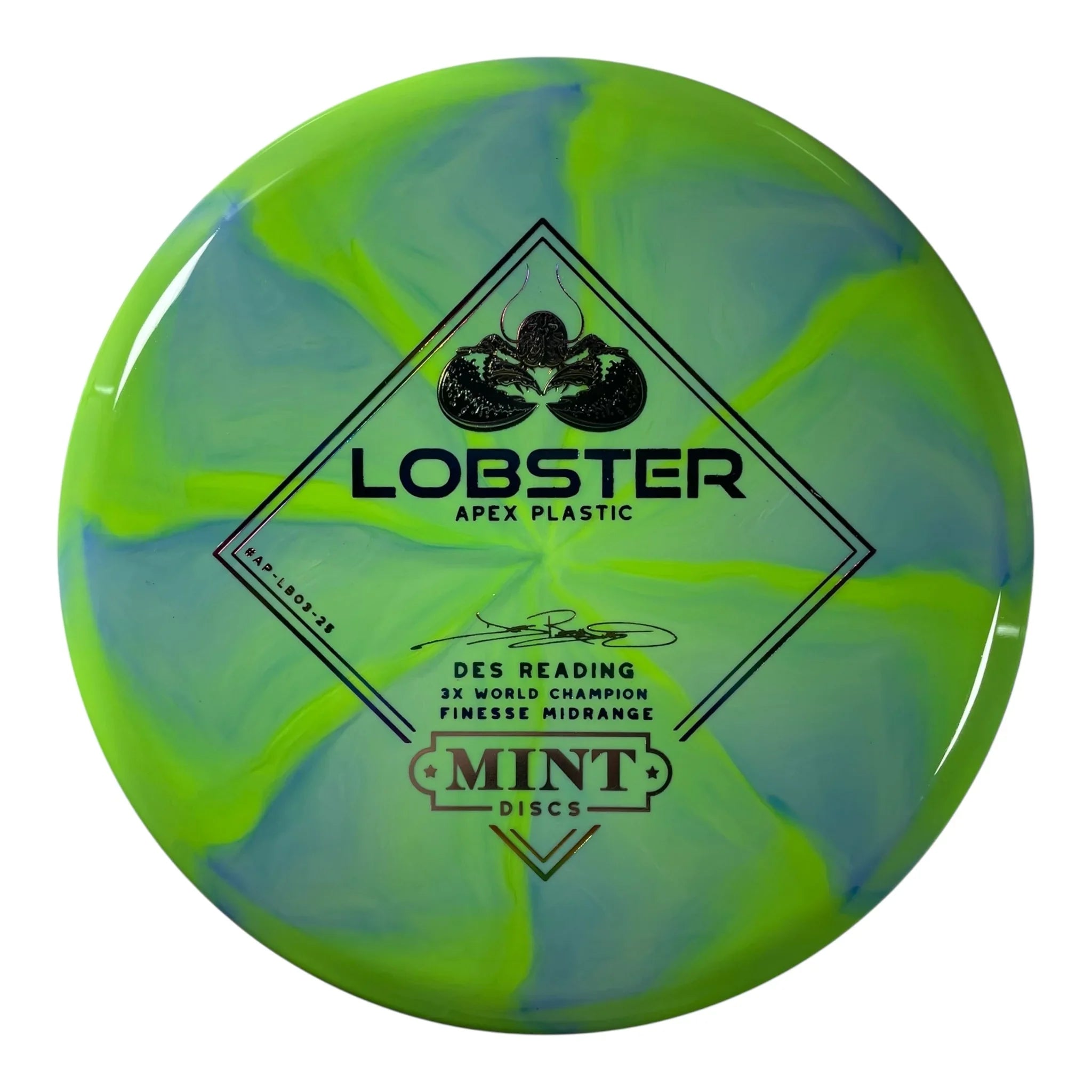 Mint Discs Lobster | Apex Swirl | Green/Rainbow/Rainbow 174g Disc Golf