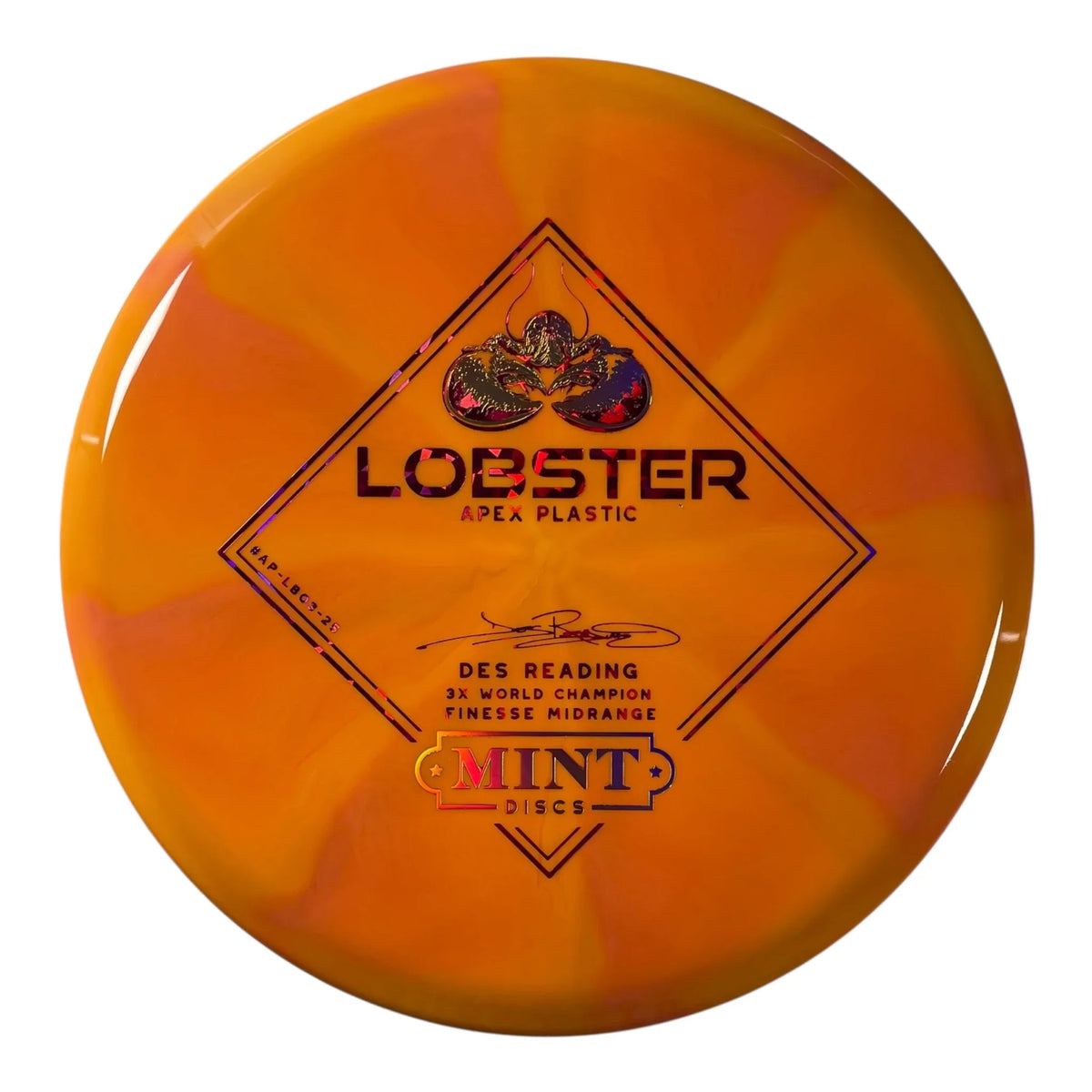 Mint Discs Lobster | Apex Swirl | Orange/Gold/Pink 178g Disc Golf