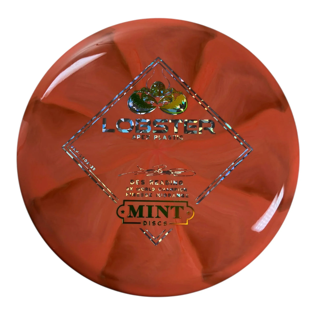 Mint Discs Lobster | Apex Swirl | Orange/Holo/Green 175g Disc Golf