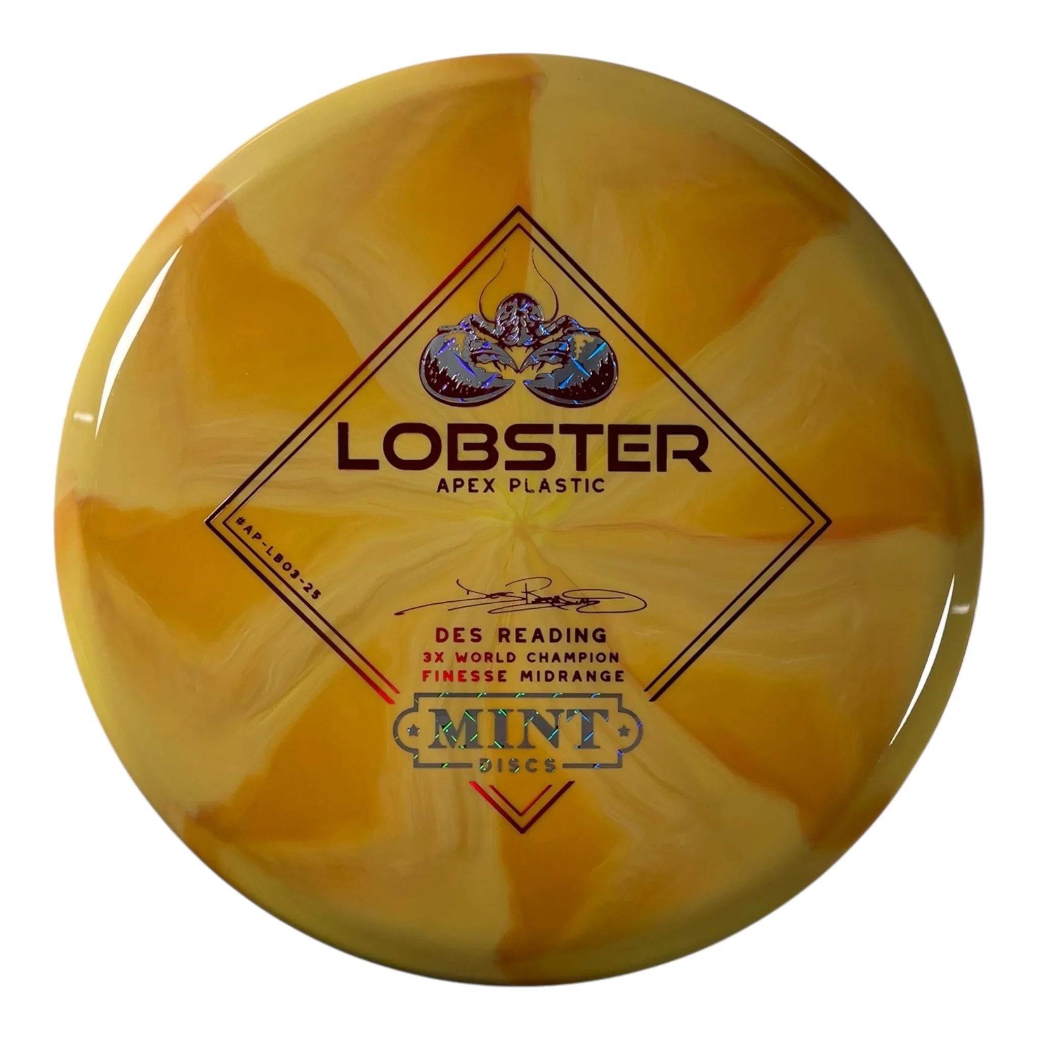 Mint Discs Lobster | Apex Swirl | Orange/Metal/Red 175g Disc Golf