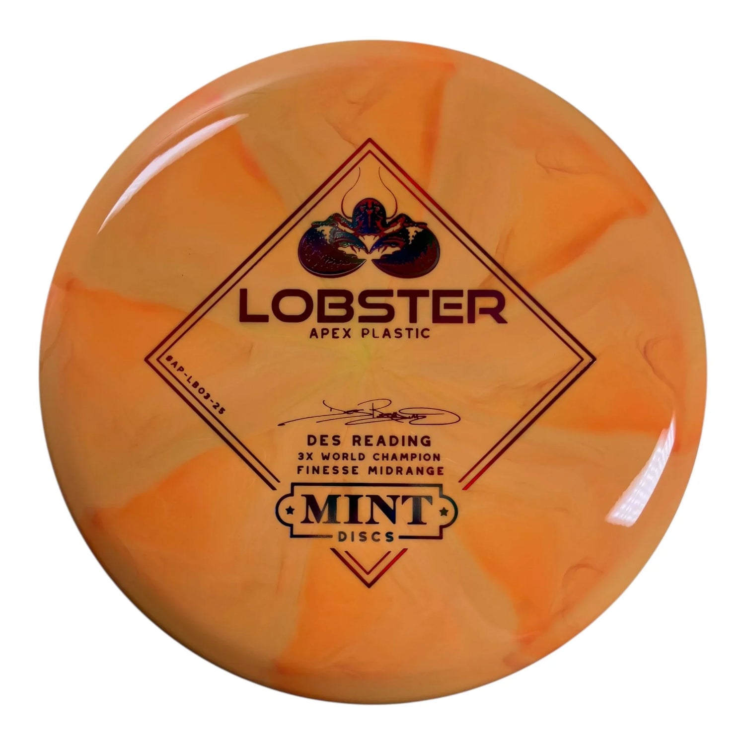 Mint Discs Lobster | Apex Swirl | Orange/Red/Rainbow 175g Disc Golf