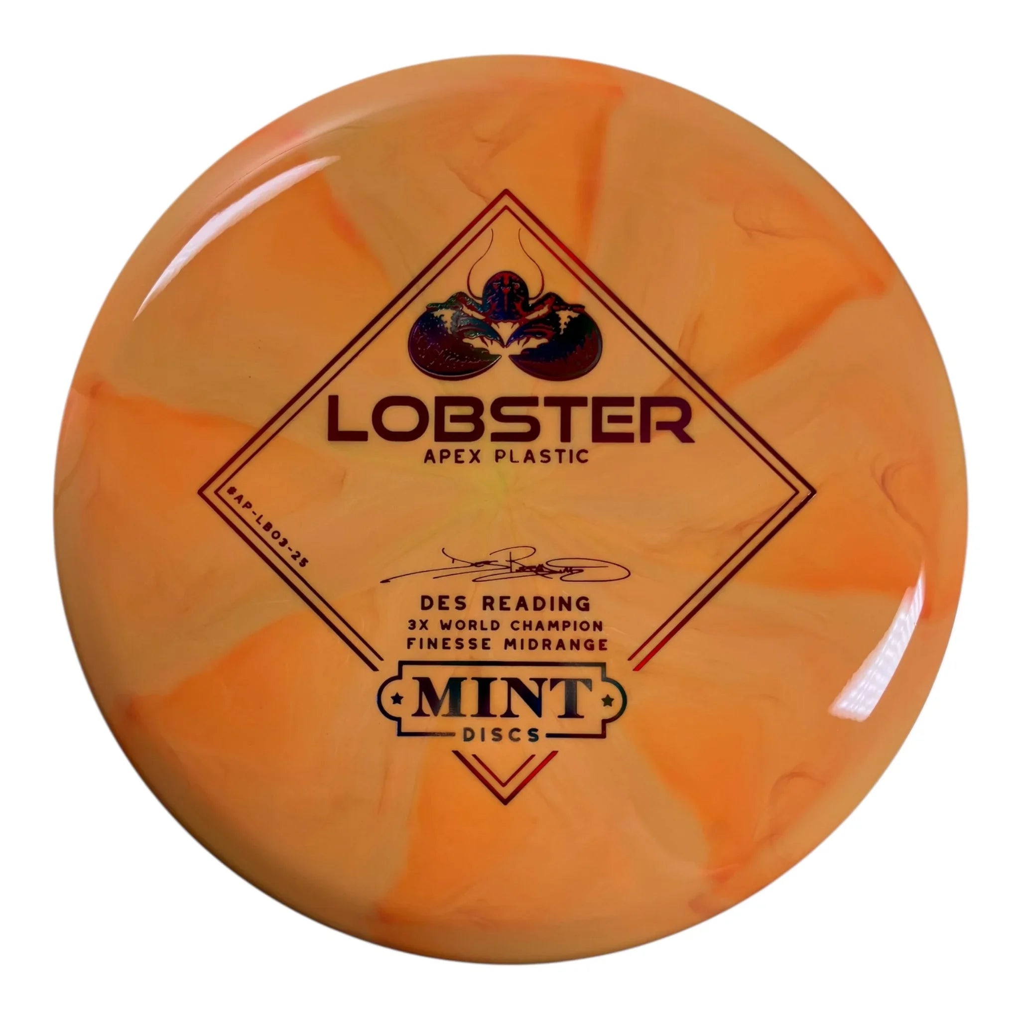 Mint Discs Lobster | Apex Swirl | Orange/Red/Rainbow 175g Disc Golf