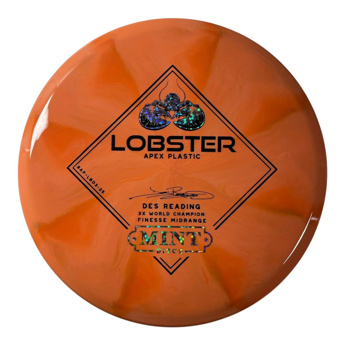 Mint Discs Lobster | Apex Swirl | Orange/Stars/Black 174g Disc Golf