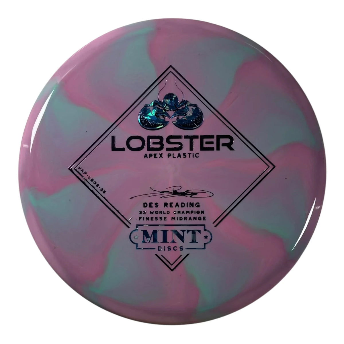 Mint Discs Lobster | Apex Swirl | Pink/Blue/Pink Holo 178g Disc Golf
