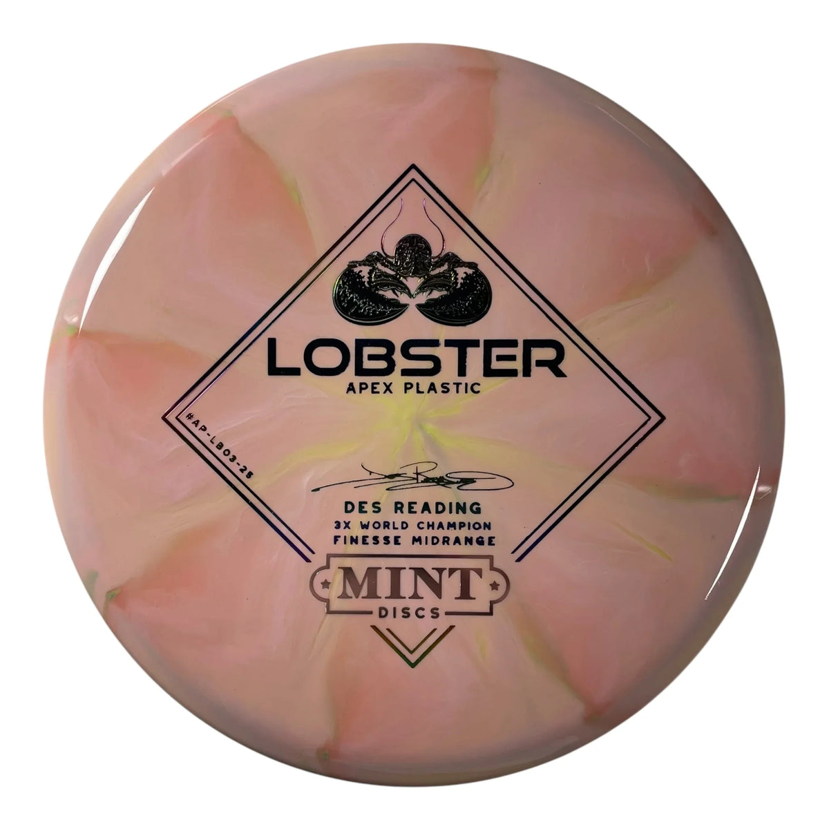 Mint Discs Lobster | Apex Swirl | Pink/Rainbow/Rainbow 175g Disc Golf