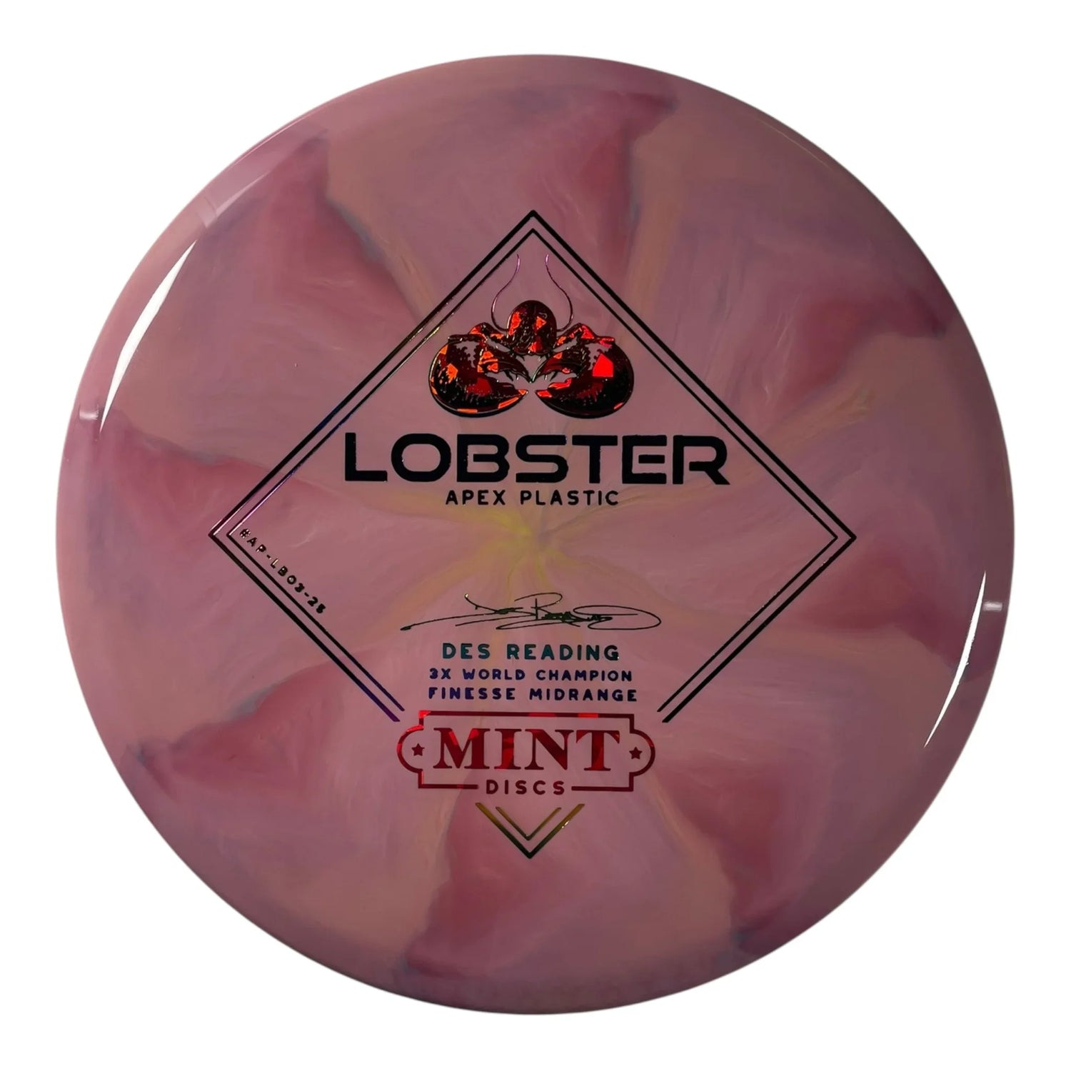Mint Discs Lobster | Apex Swirl | Pink/Red/Rainbow 175g Disc Golf