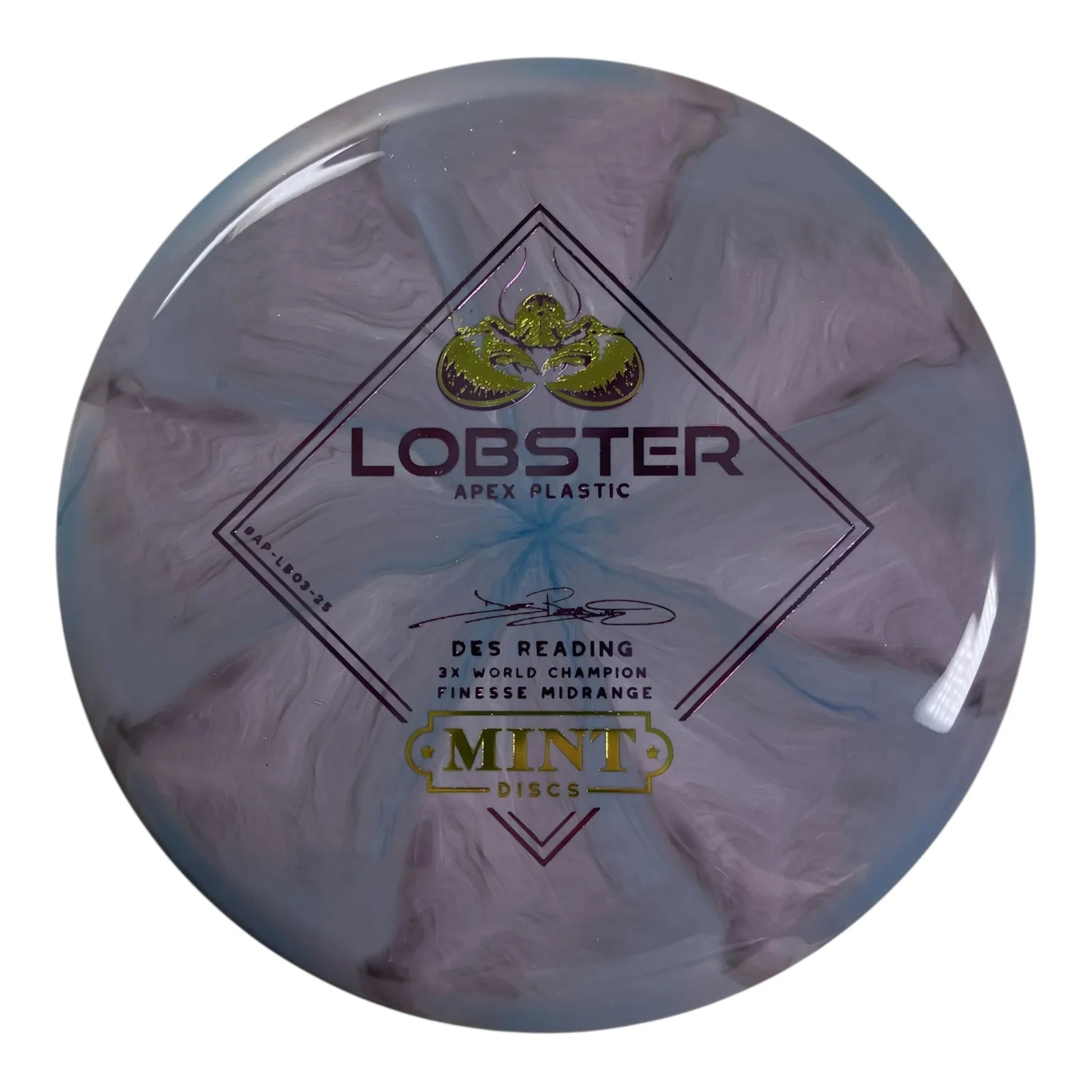 Mint Discs Lobster | Apex Swirl | Purple/Purple/Gold 178g Disc Golf