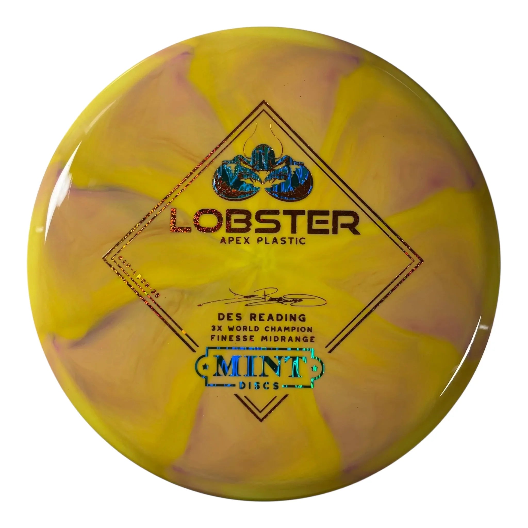 Mint Discs Lobster | Apex Swirl | Yellow/Blue/Bronze 178g Disc Golf