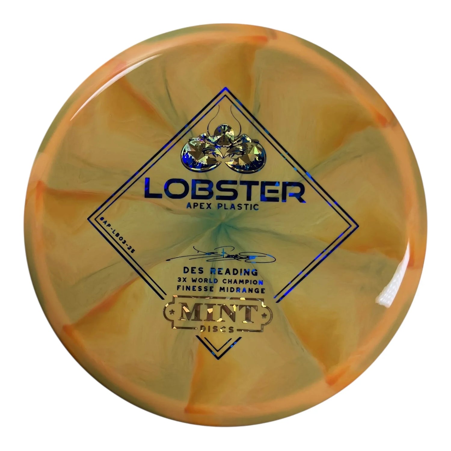 Mint Discs Lobster | Apex Swirl | Yellow/Blue/Gold 174g Disc Golf