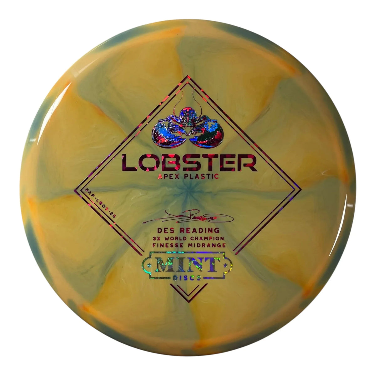 Mint Discs Lobster | Apex Swirl | Yellow/Money/Pink 178g Disc Golf