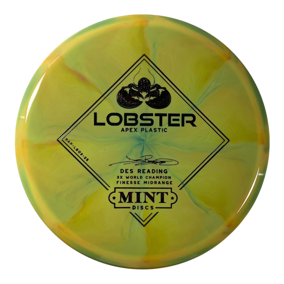Mint Discs Lobster | Apex Swirl | Yellow/Pink Dots/Brown 175g Disc Golf