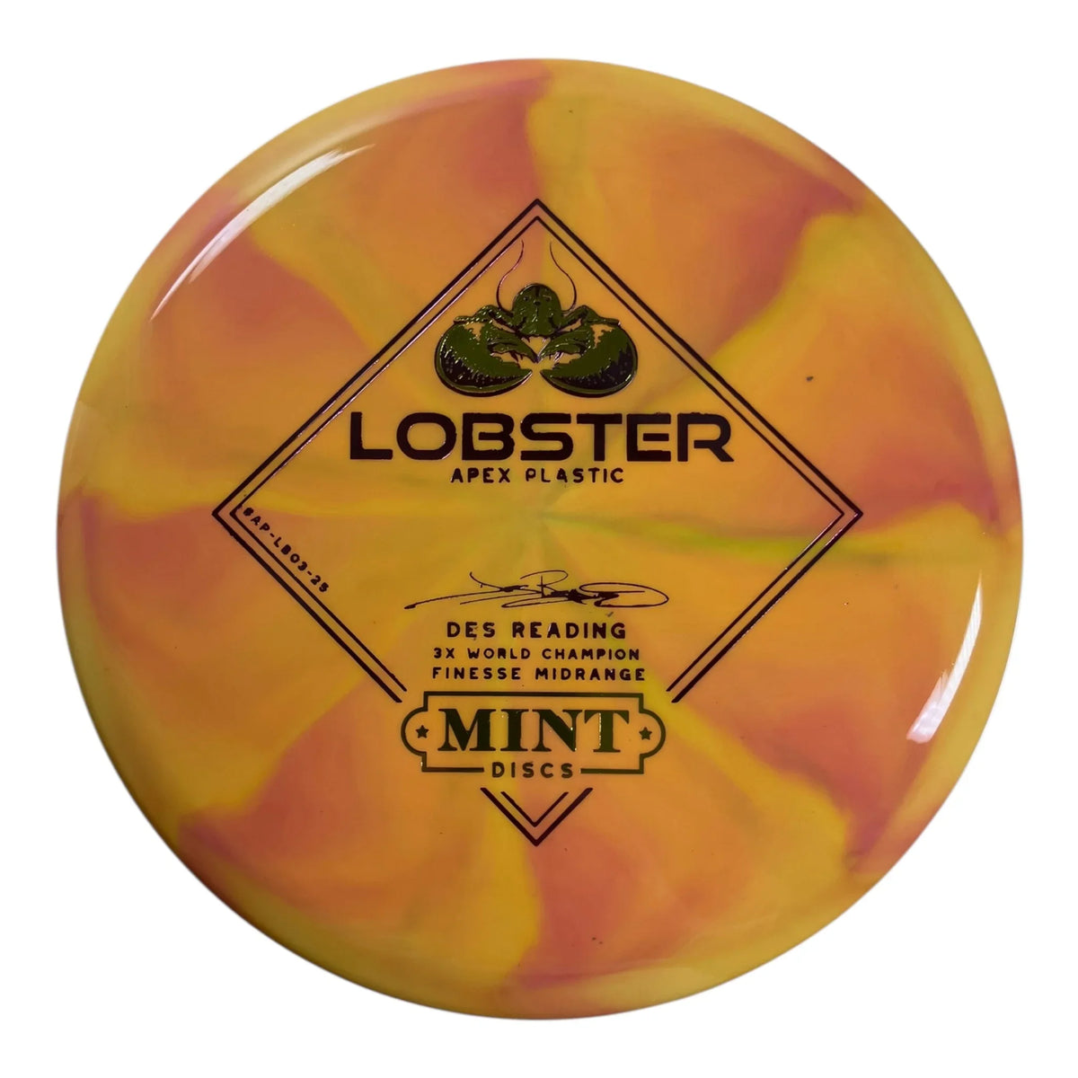 Mint Discs Lobster | Apex Swirl | Yellow/Purple/Green 178g Disc Golf