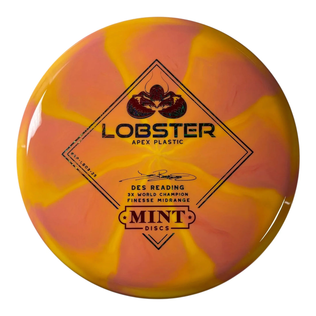 Mint Discs Lobster | Apex Swirl | Yellow/Red/Black Holo 174g Disc Golf