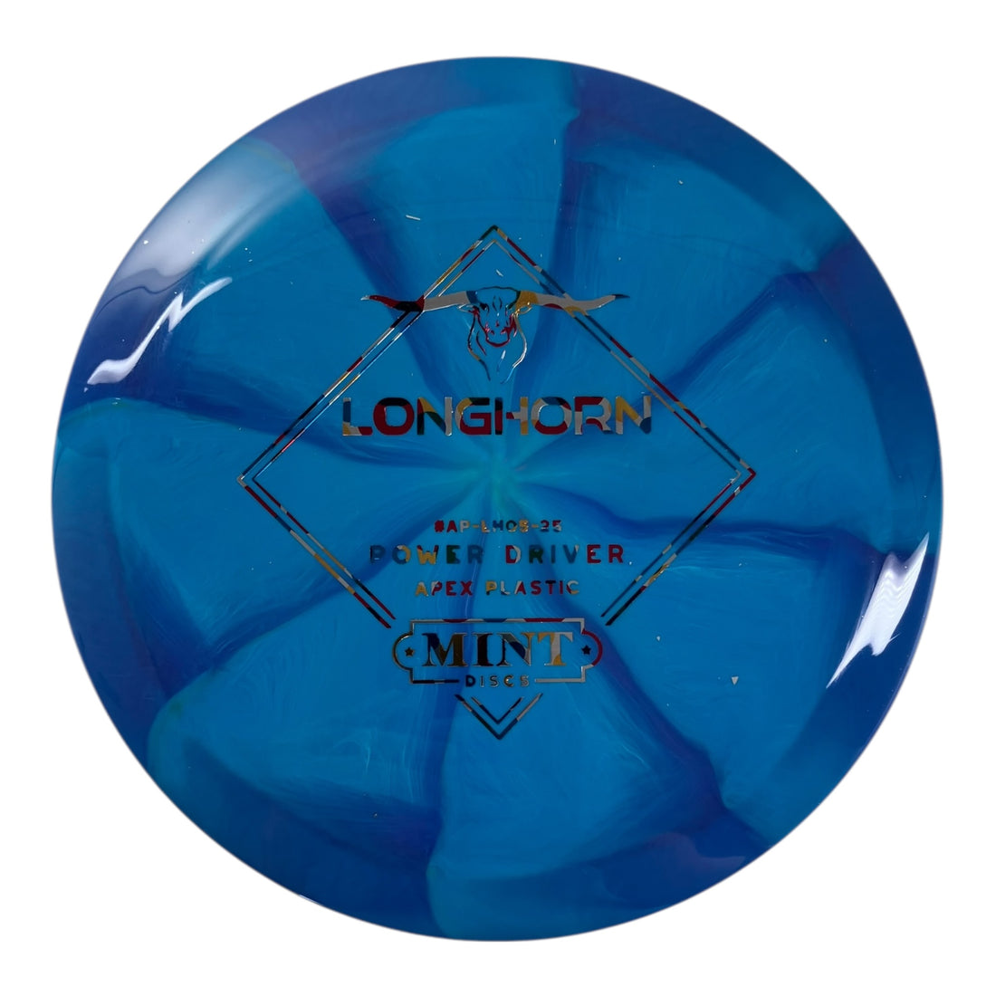 Mint Discs Longhorn | Apex Swirl | Blue/Purple/Wonderbread 174g Disc Golf