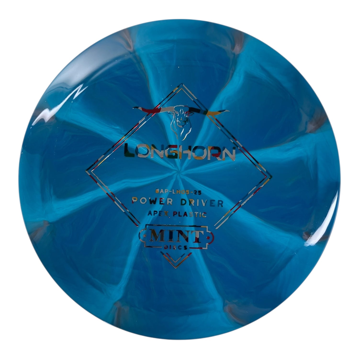 Mint Discs Longhorn | Apex Swirl | Blue/Wonderbread 166g Disc Golf
