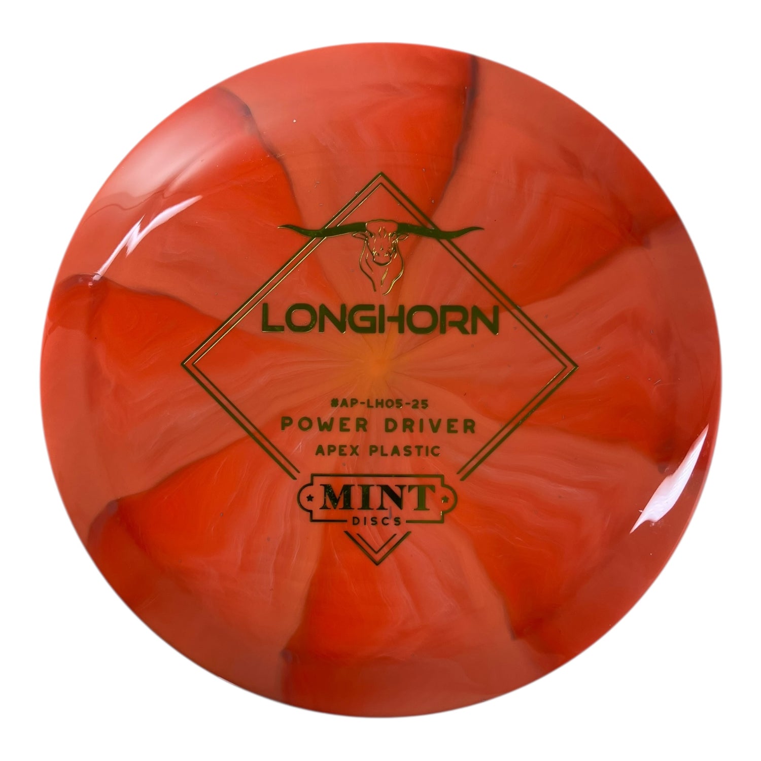 Mint Discs Longhorn | Apex Swirl | Orange/Gold 175g Disc Golf