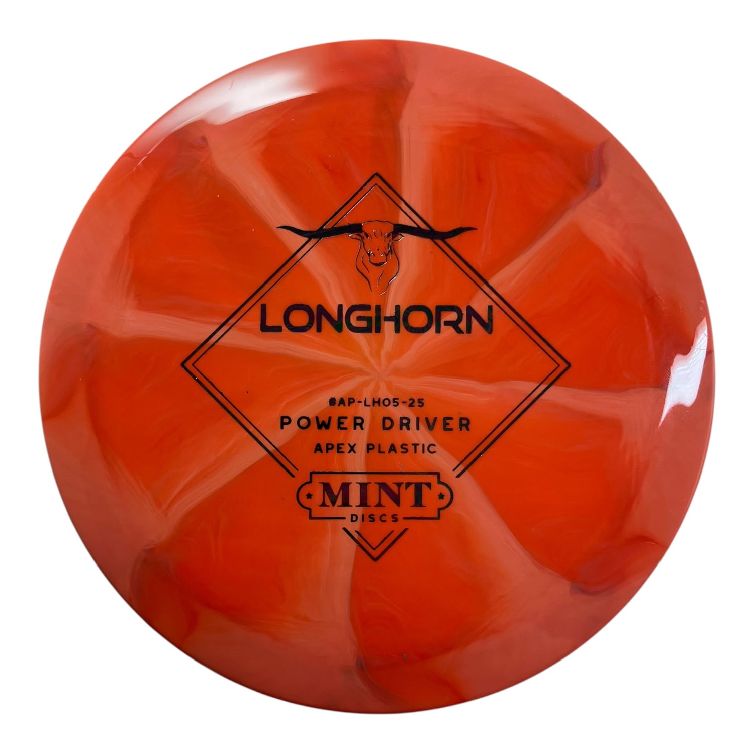 Mint Discs Longhorn | Apex Swirl | Orange/Oil Slick 166g Disc Golf