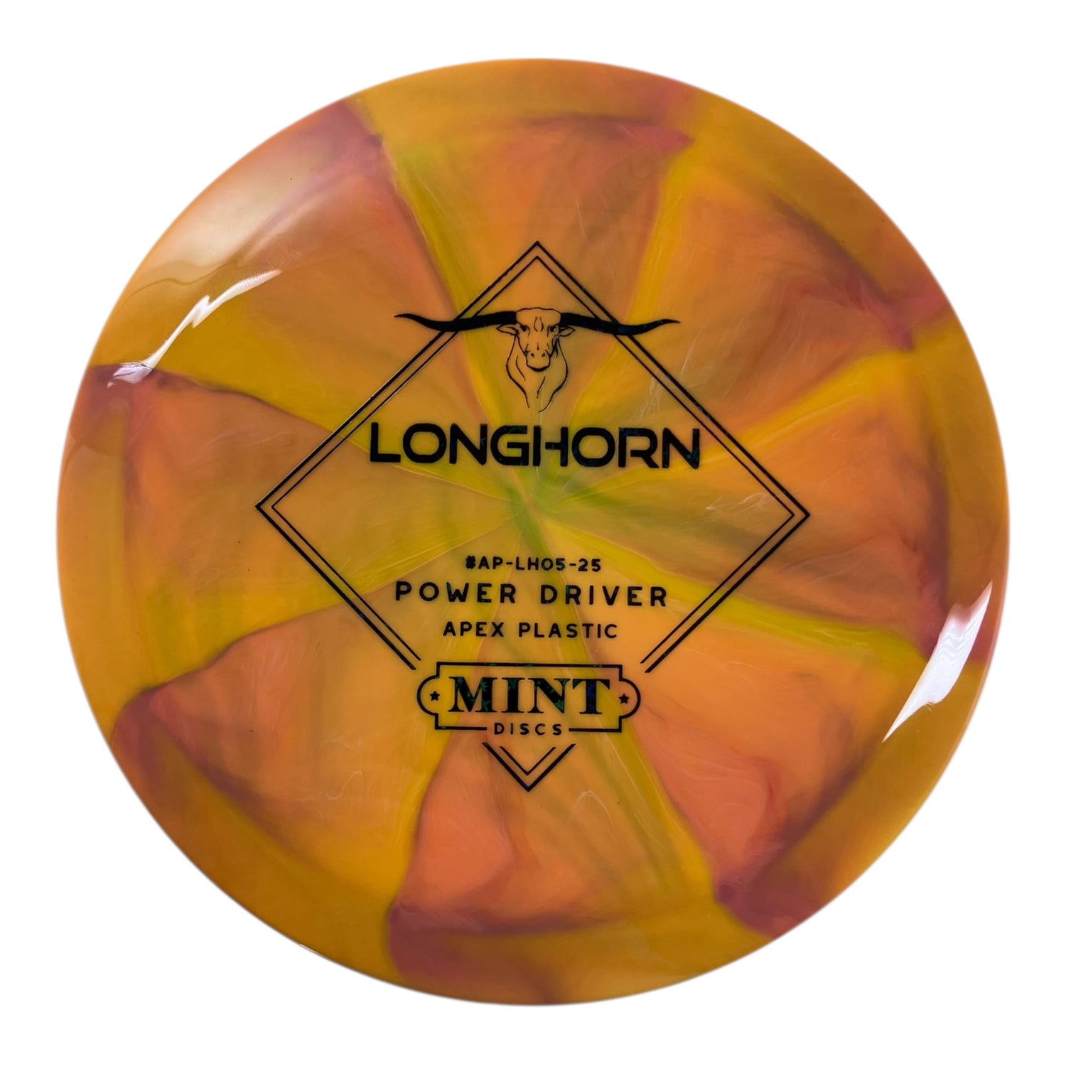 Mint Discs Longhorn | Apex Swirl | Orange/Oil Slick 174g Disc Golf