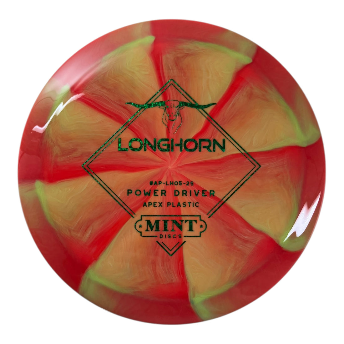 Mint Discs Longhorn | Apex Swirl | Red/Green 174g Disc Golf