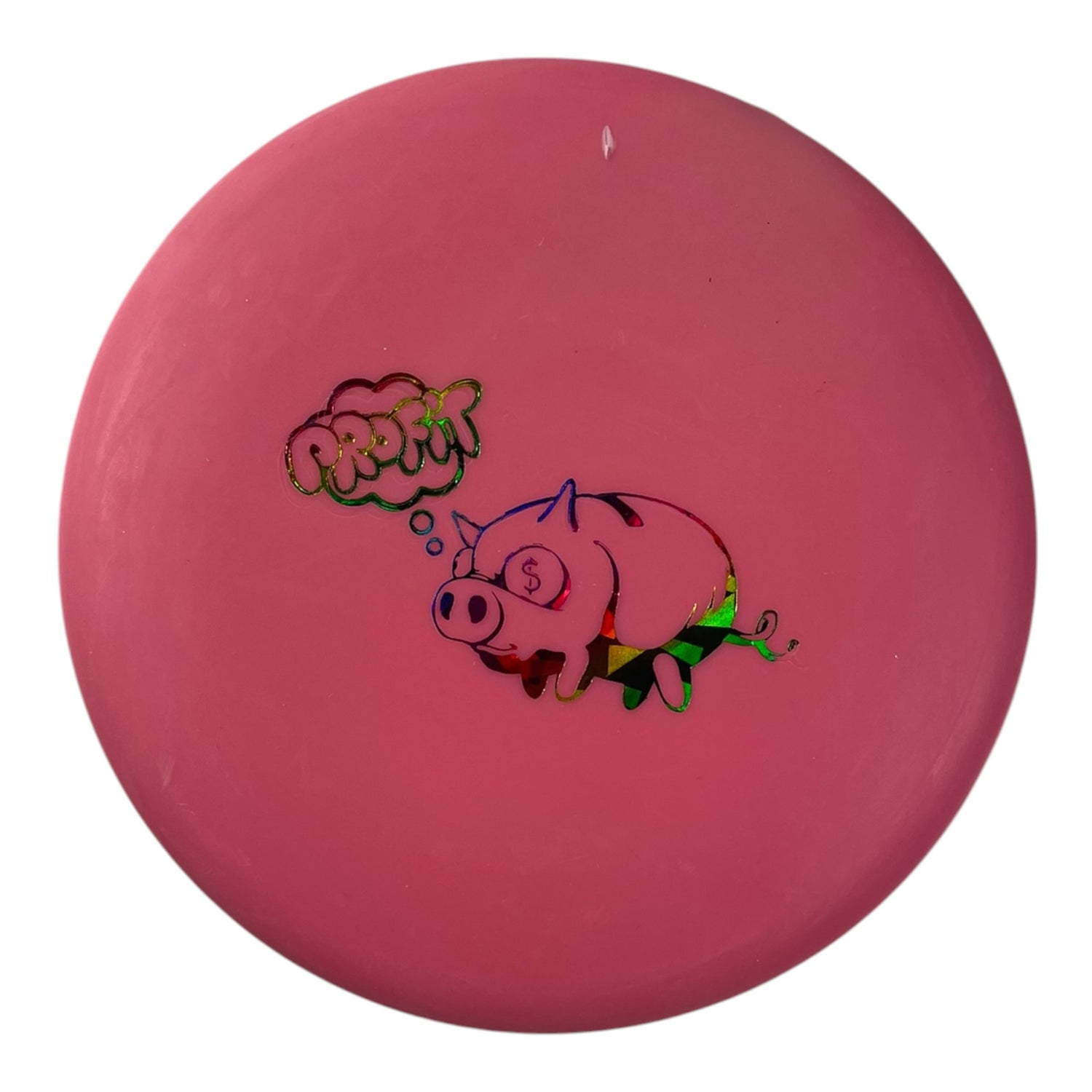 Mint Discs Mint Disc Mini Marker | Pink/Rainbow (Profit Pig) Disc Golf