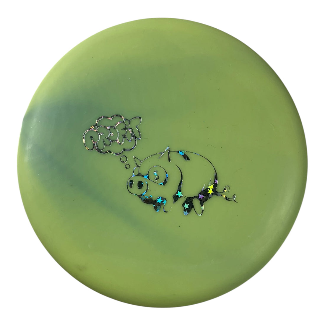 Mint Discs Mint Disc Mini Marker | Yellow/Stars (Profit Pig) Disc Golf