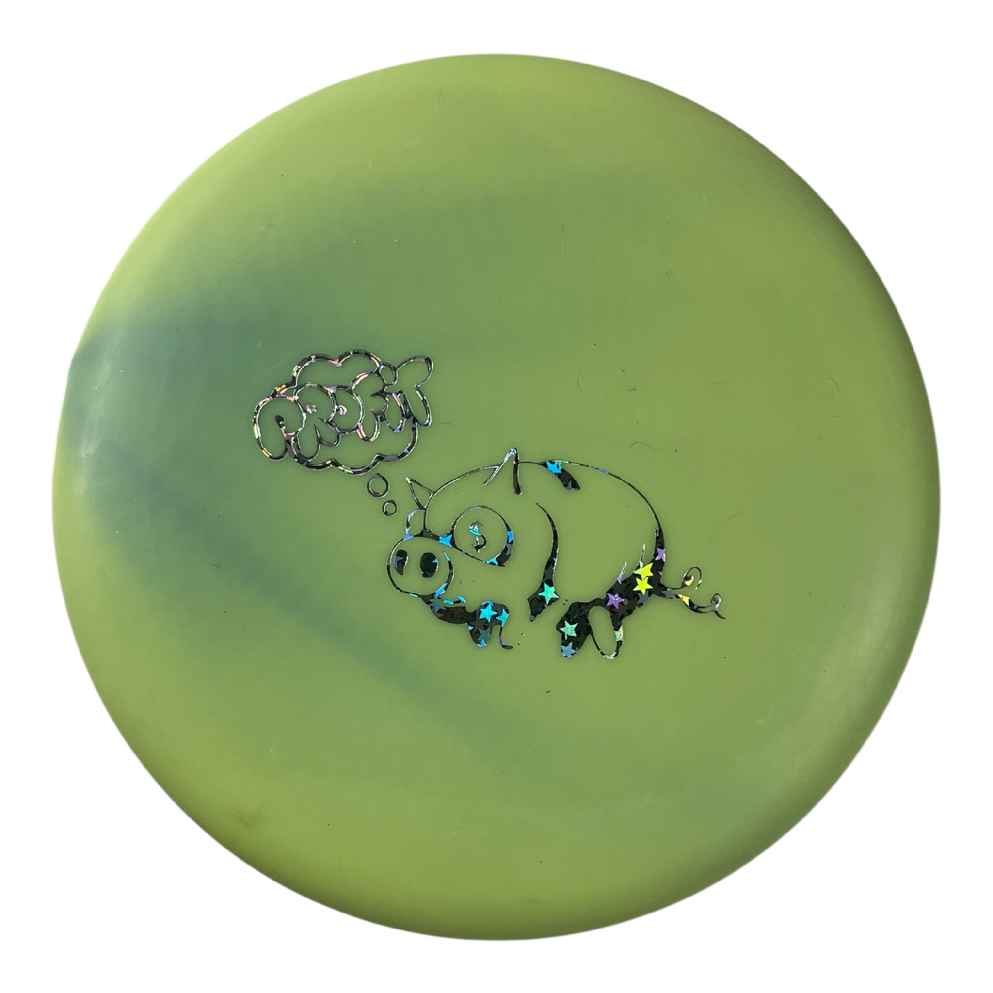 Mint Discs Mint Disc Mini Marker | Yellow/Stars (Profit Pig) Disc Golf