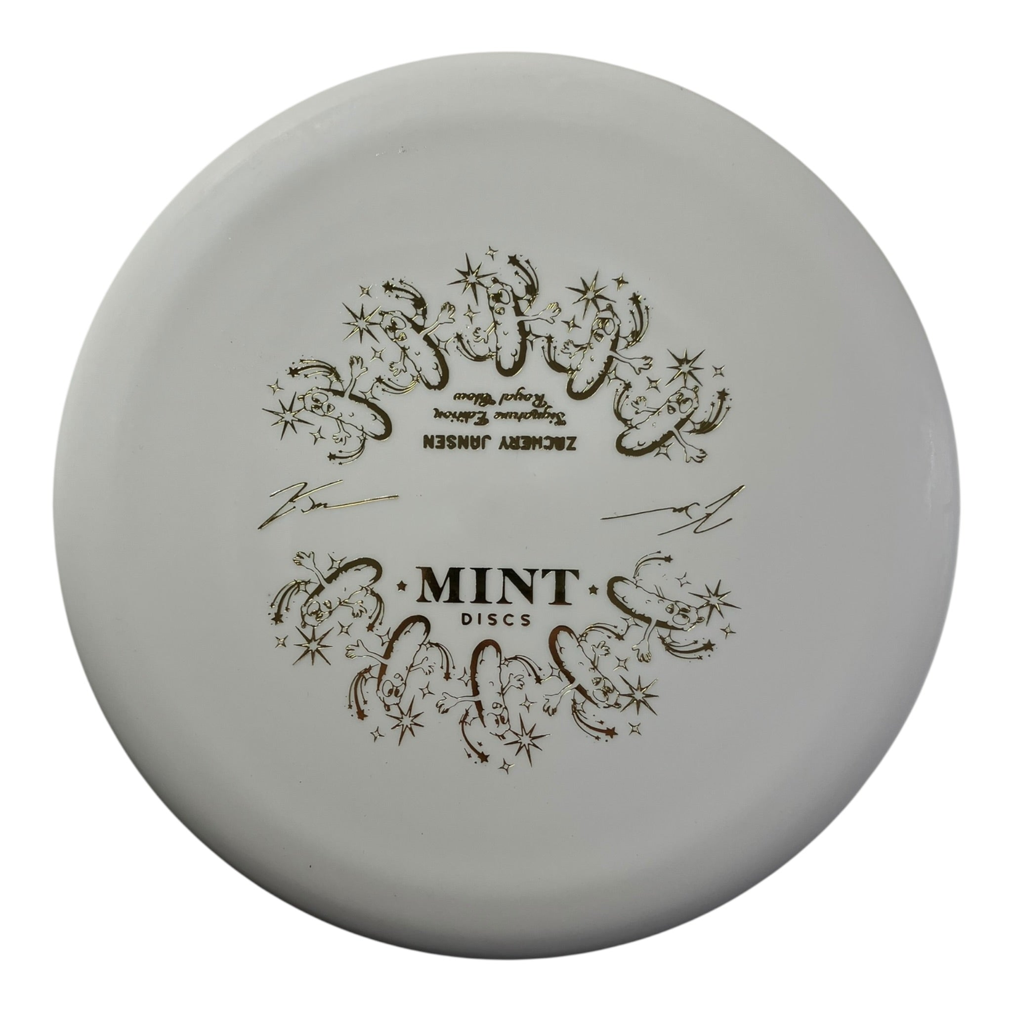 Mint Discs Pickle | Royal Nocturnal Glow Medium | White/Gold 174g (Zachary Jansen) Disc Golf