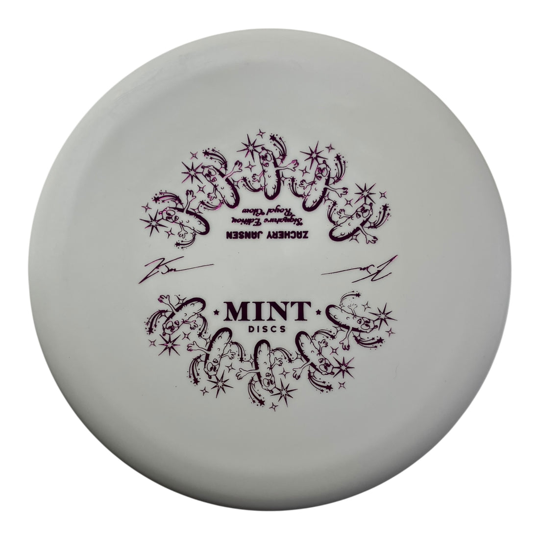 Mint Discs Pickle | Royal Nocturnal Glow Medium | White/Purple 174g (Zachary Jansen) Disc Golf