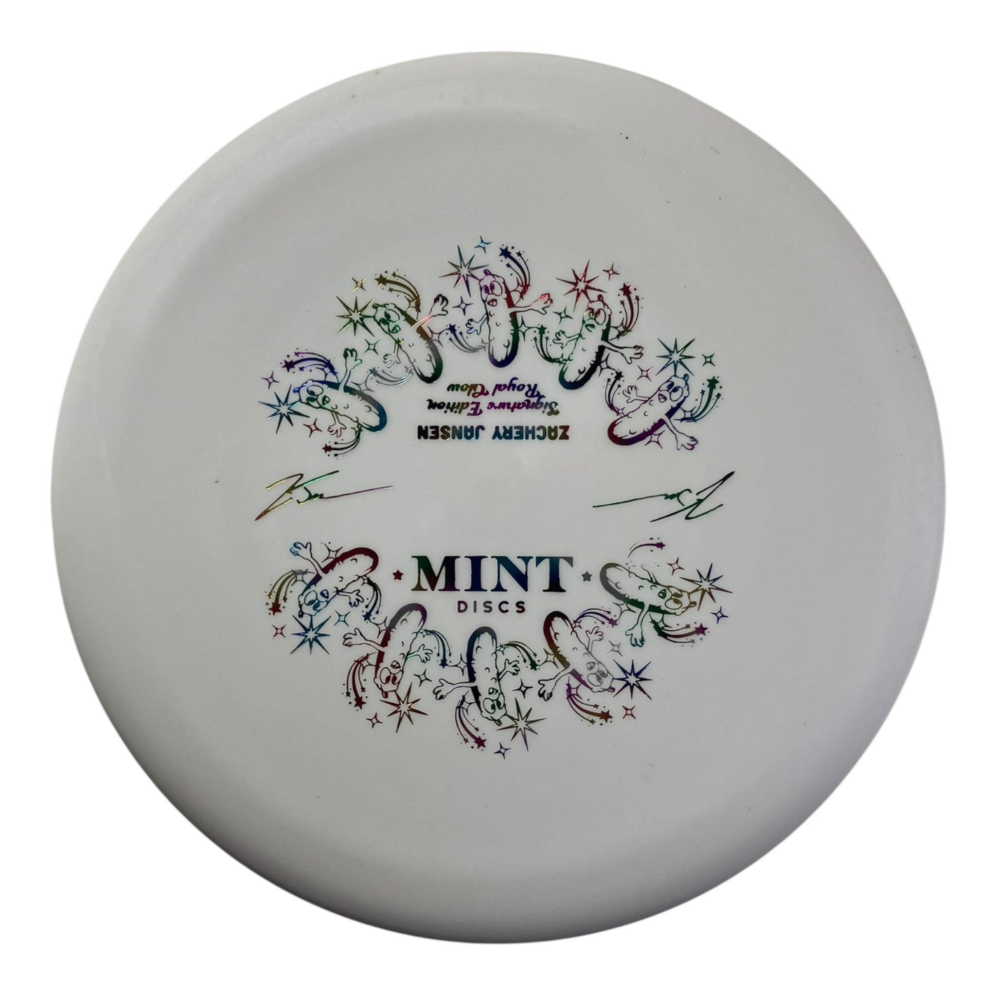 Mint Discs Pickle | Royal Nocturnal Glow Medium | White/Rainbow 173g (Zachary Jansen) Disc Golf