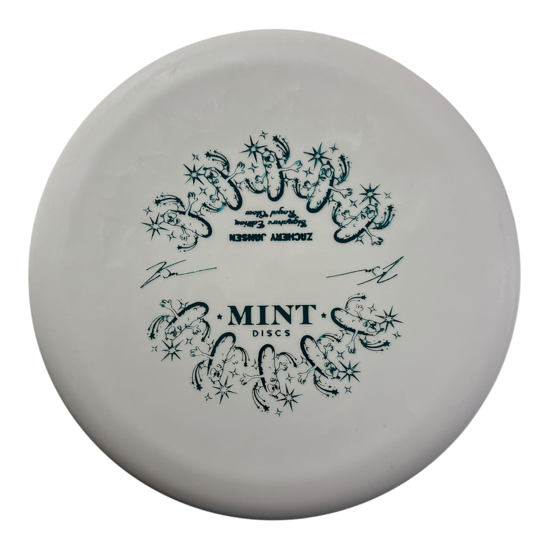 Mint Discs Pickle | Royal Nocturnal Glow Medium | White/Teal 174-175g (Zachary Jansen) Disc Golf