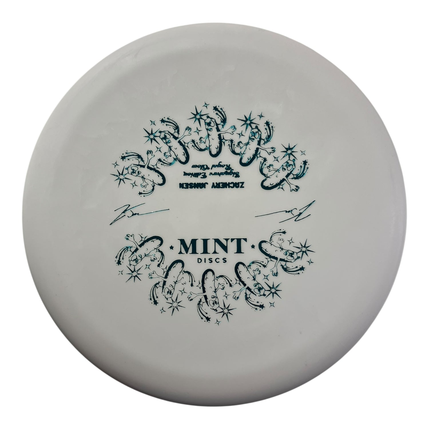 Mint Discs Pickle | Royal Nocturnal Glow Medium | White/Teal 174-175g (Zachary Jansen) Disc Golf