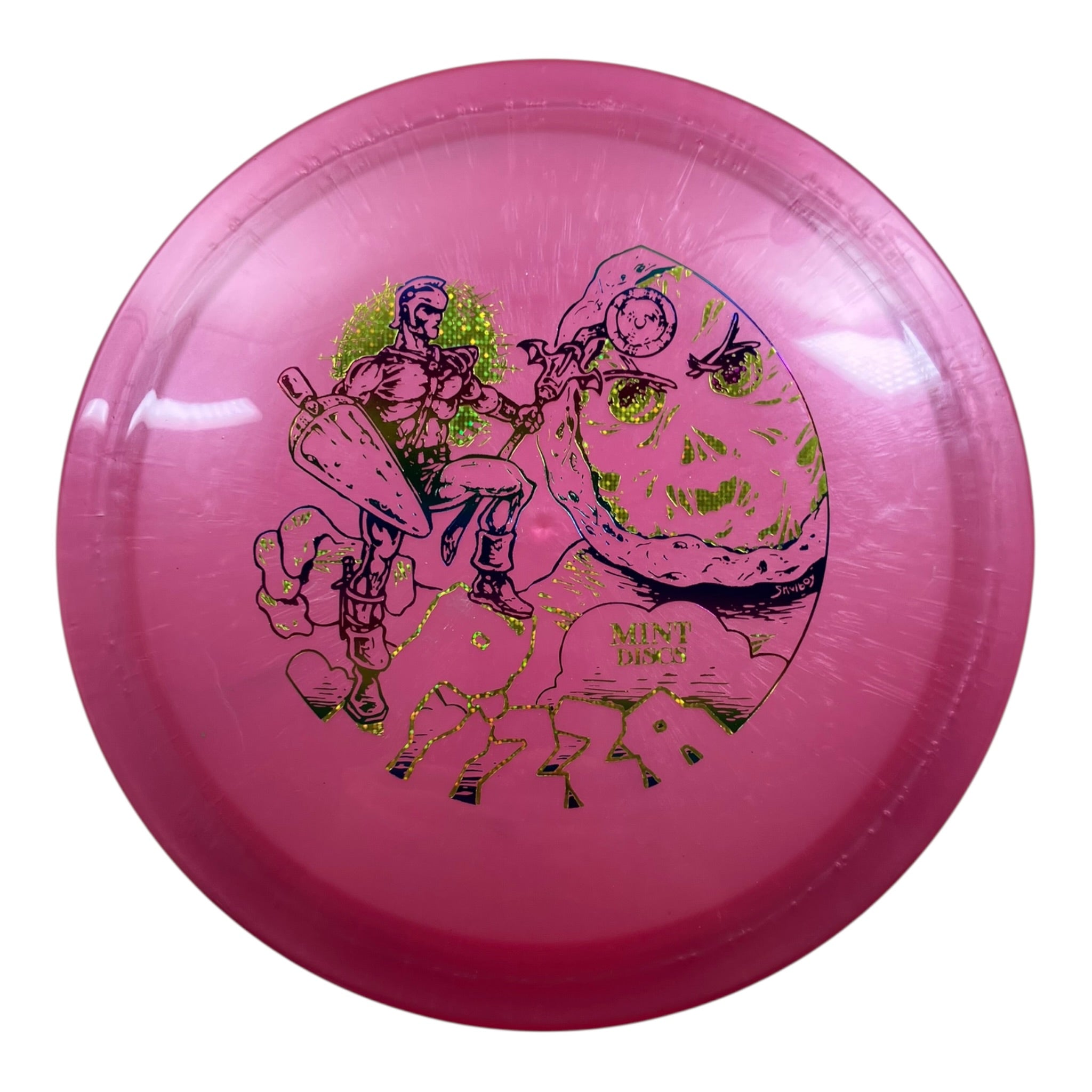 Mint Discs Pizza | Sublime | Pink/Gold/Rainbow 174g (Special Edition) Disc Golf