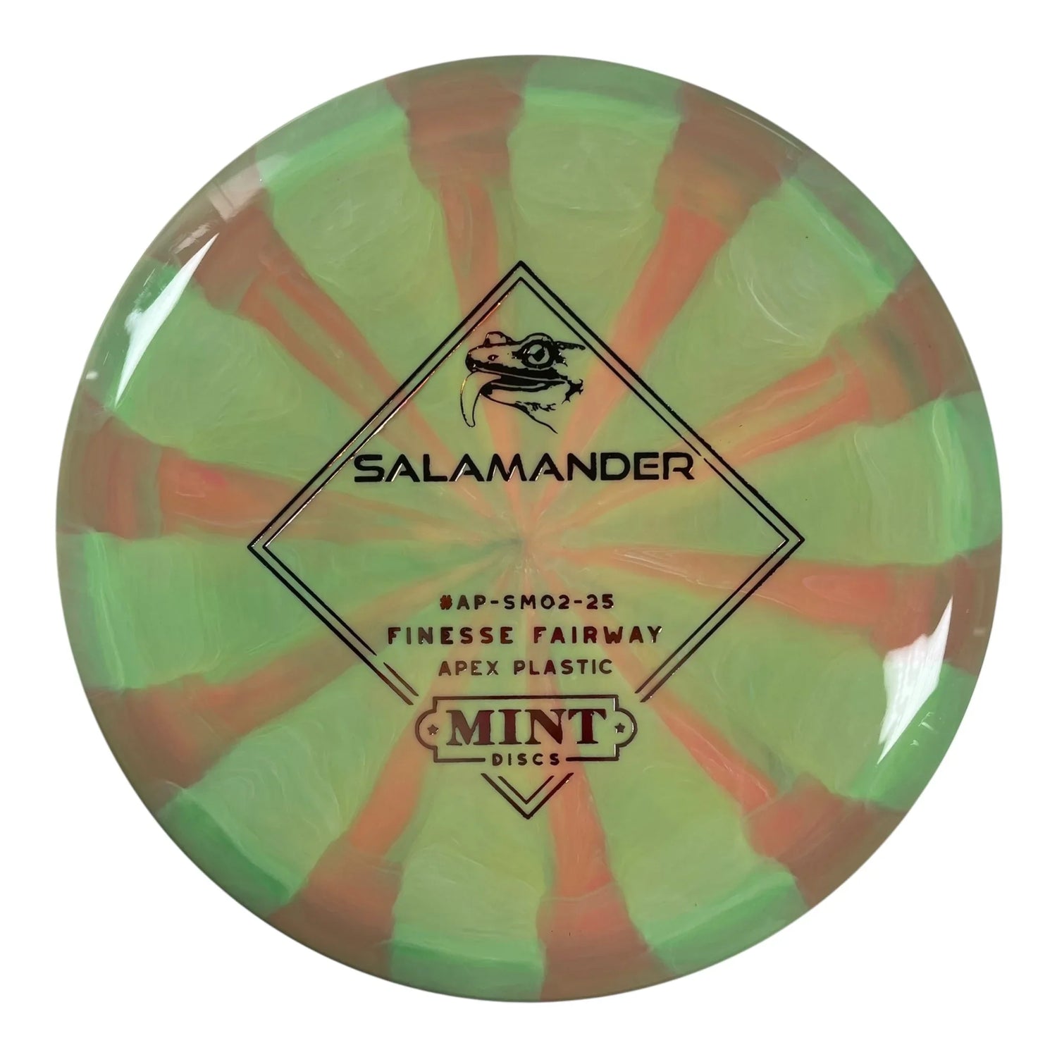 Mint Discs Salamander | Apex Swirl | Green/Pink/Pink Holo 169g Disc Golf