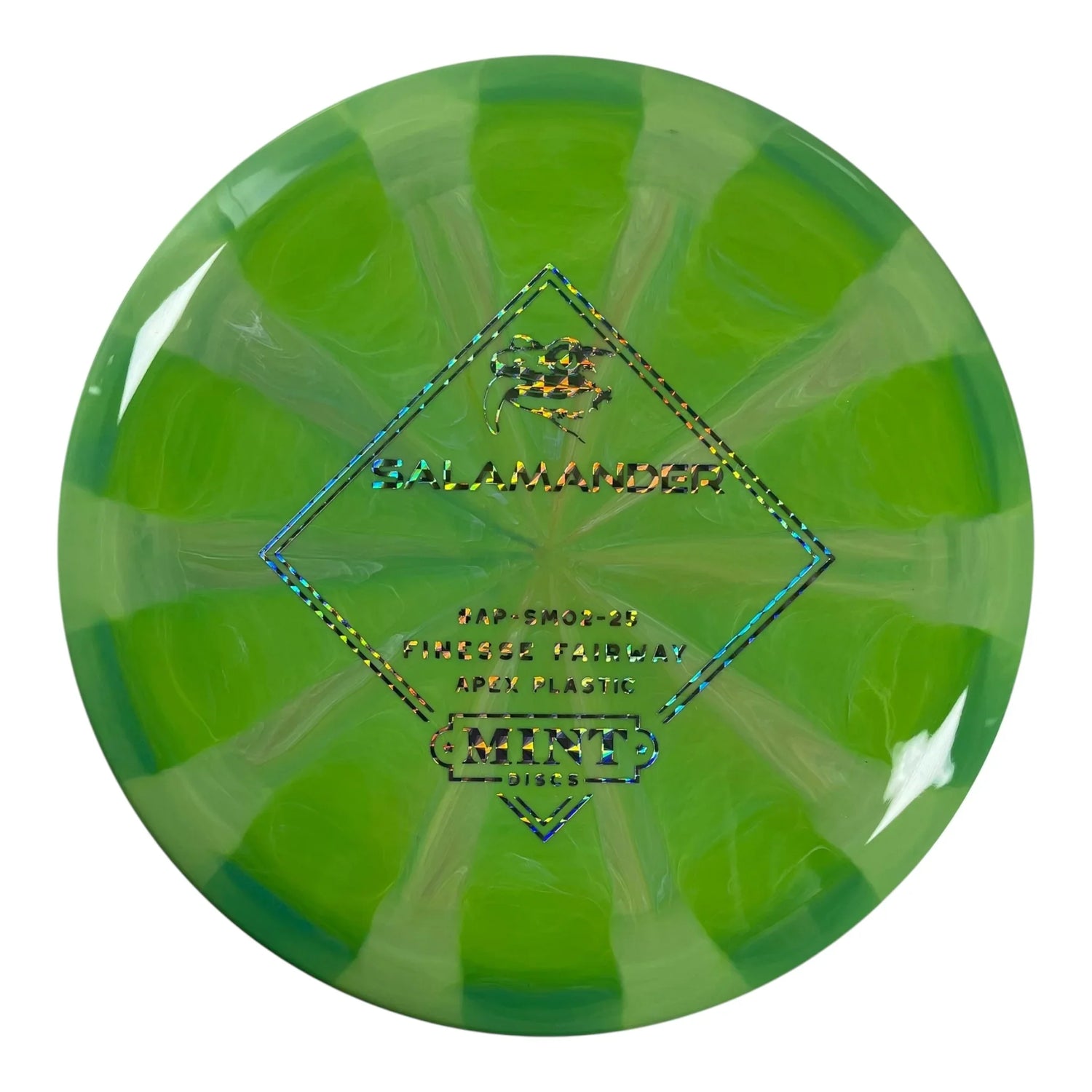 Mint Discs Salamander | Apex Swirl | Green/Silver Holo 169g Disc Golf