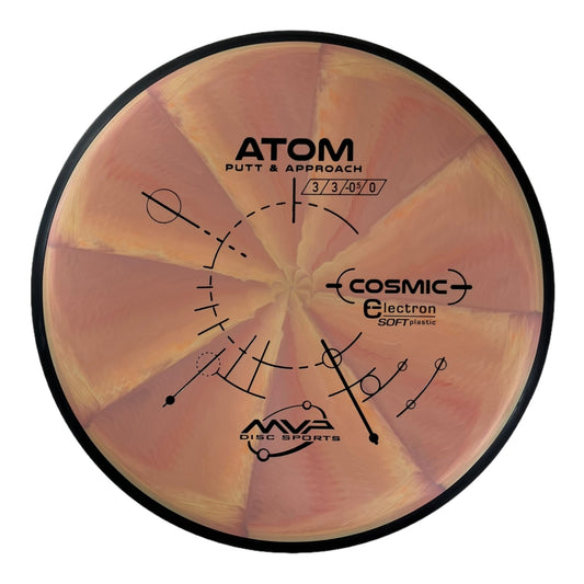 MVP Disc Sports Atom | Cosmic Electron Soft | Orange/Black 173g Disc Golf