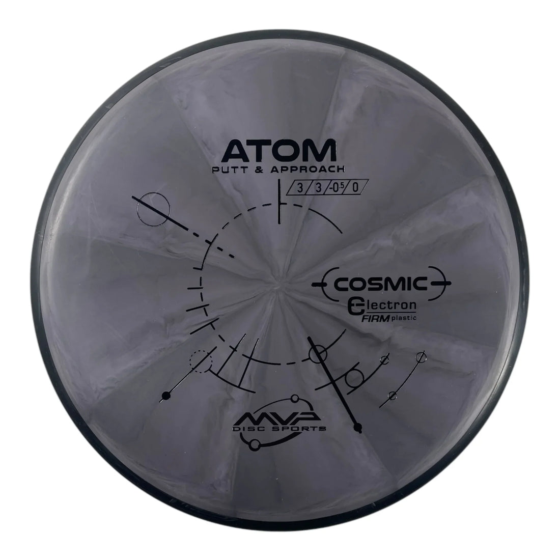 MVP Disc Sports Atom | Cosmic Electron Firm | Grey/Black 168g Disc Golf