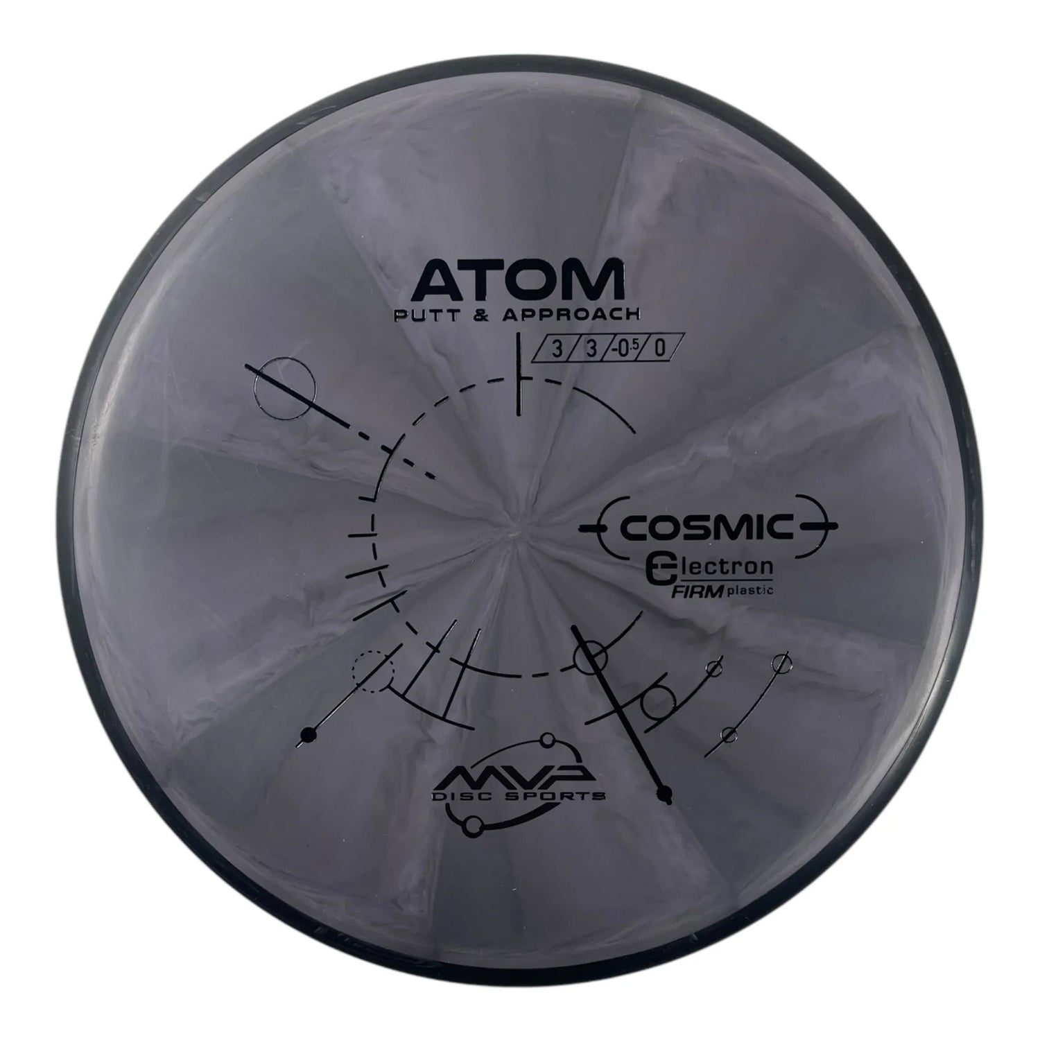 MVP Disc Sports Atom | Cosmic Electron Firm | Grey/Black 168g Disc Golf