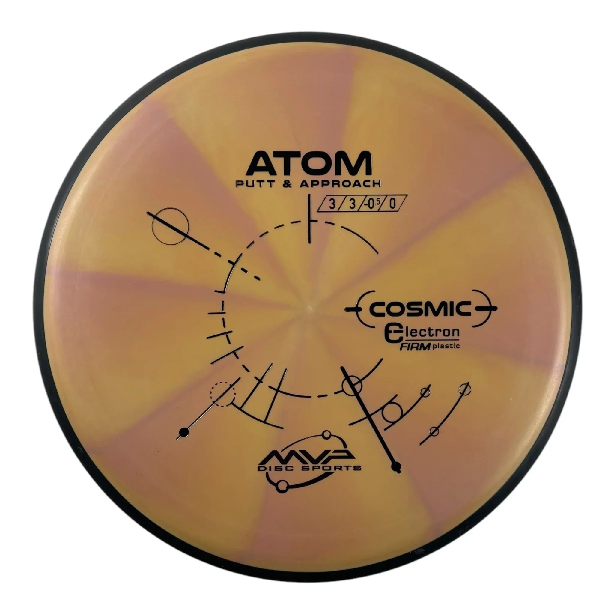 MVP Disc Sports Atom | Cosmic Electron Firm | Orange/Black 168g Disc Golf