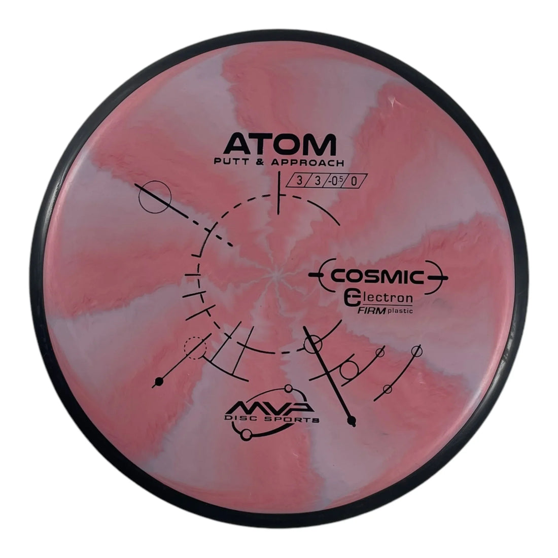 MVP Disc Sports Atom | Cosmic Electron Firm | Pink/Black 169g Disc Golf