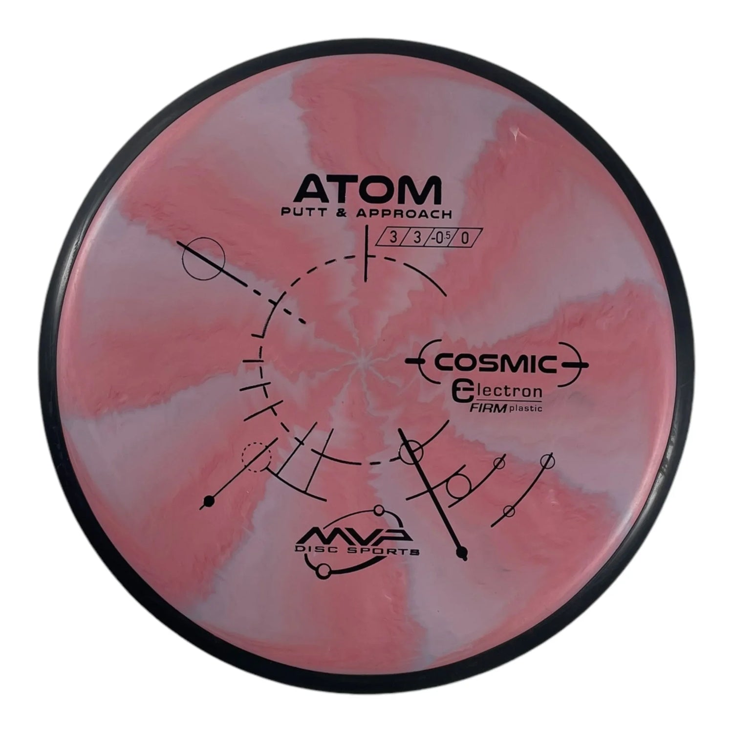 MVP Disc Sports Atom | Cosmic Electron Firm | Pink/Black 169g Disc Golf