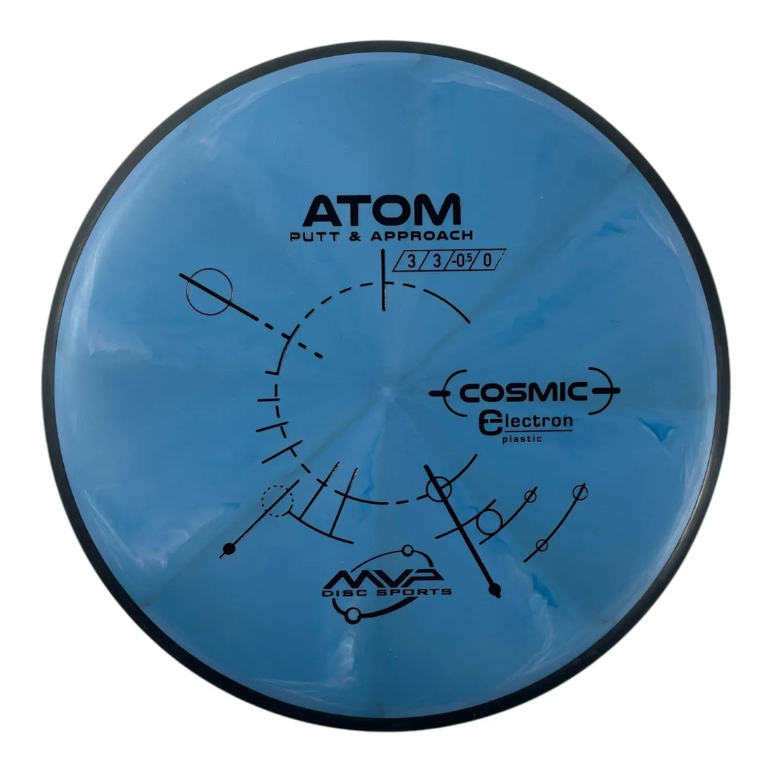 MVP Disc Sports Atom | Cosmic Electron | Blue/Black 173g Disc Golf