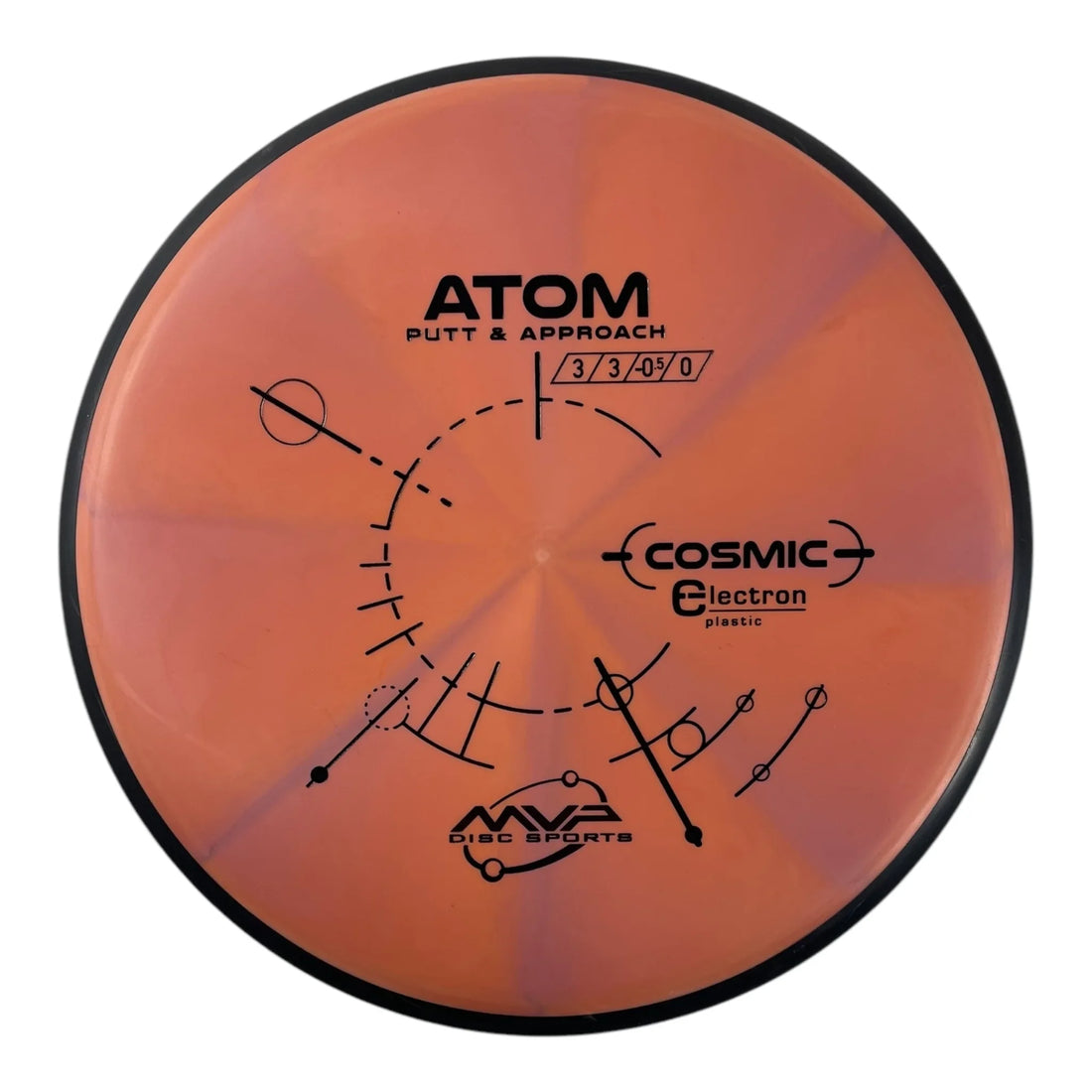 MVP Disc Sports Atom | Cosmic Electron | Pink/Black 173g Disc Golf
