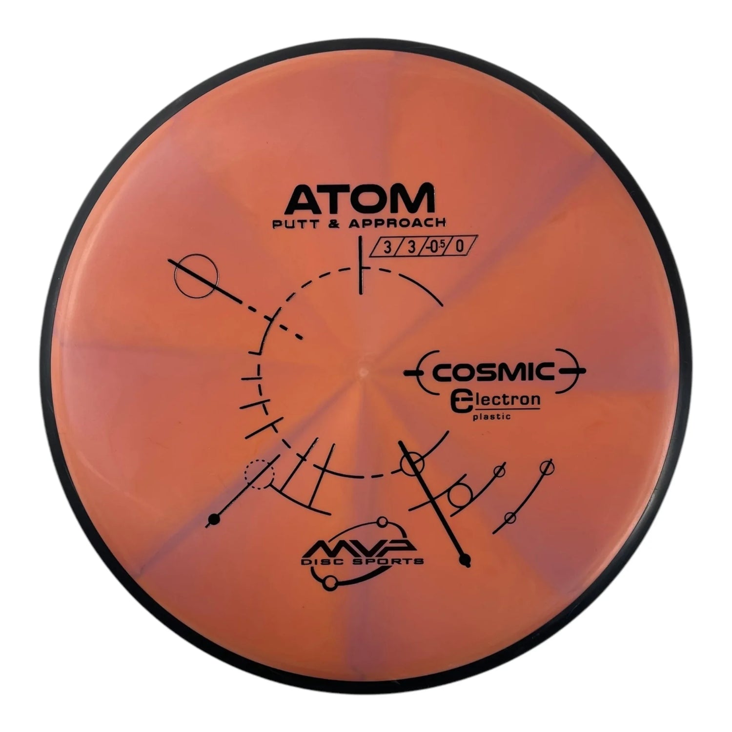 MVP Disc Sports Atom | Cosmic Electron | Pink/Black 173g Disc Golf