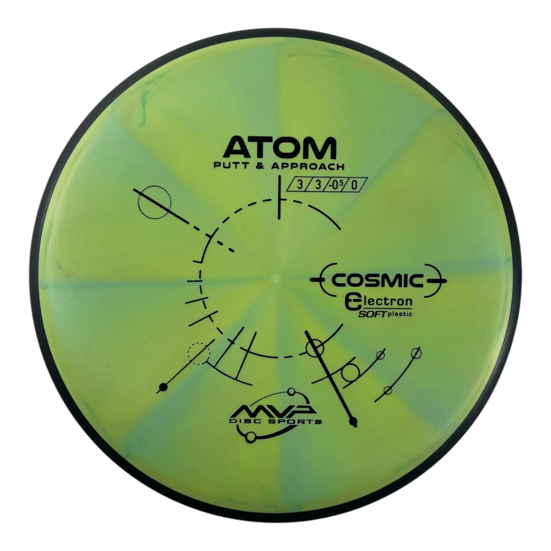 MVP Disc Sports Atom | Cosmic Electron Soft | Green/Black 169g Disc Golf