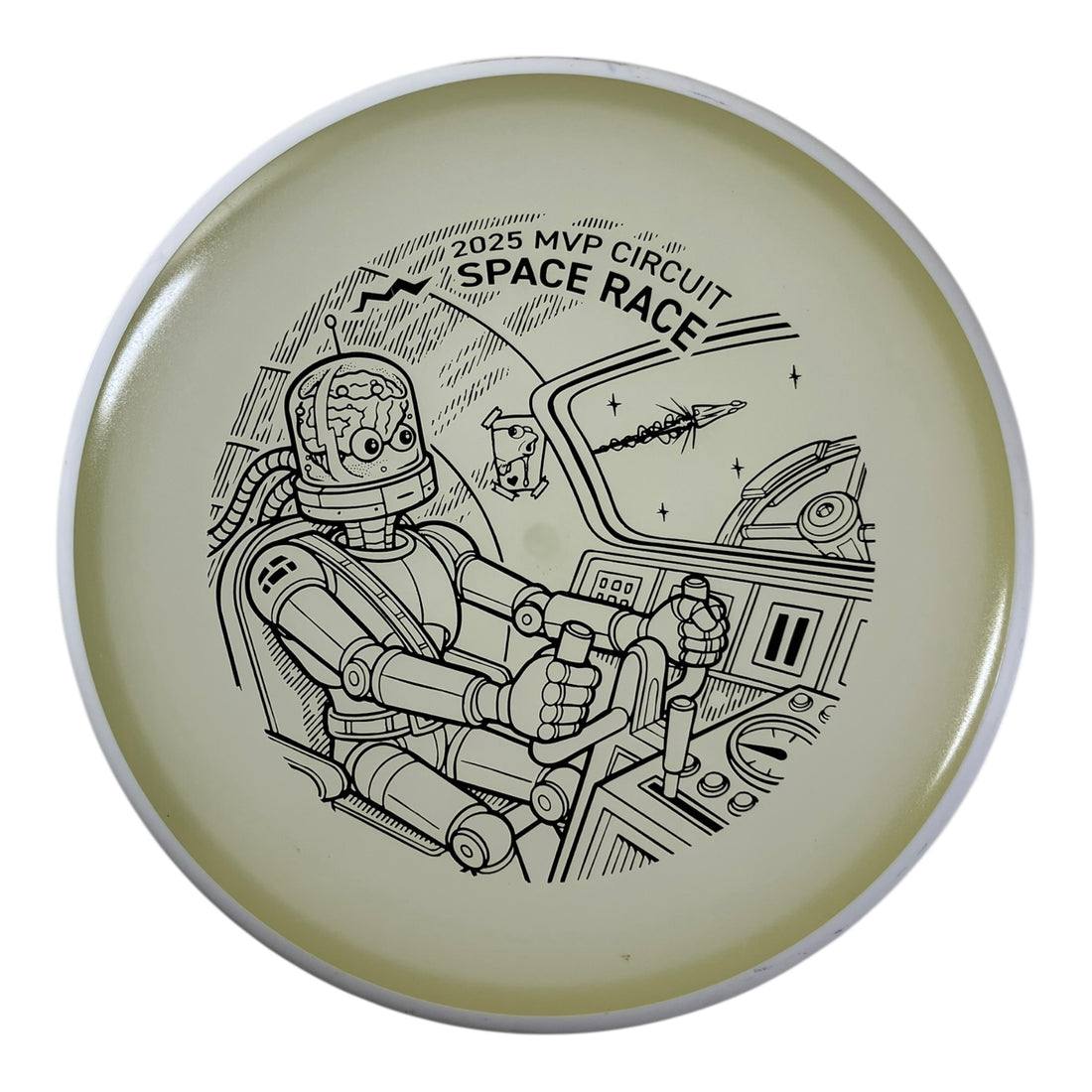 MVP Disc Sports Atom - Used Excellent | Eclipse | GreenGlow/Black 175g (Space Race 2025) Disc Golf