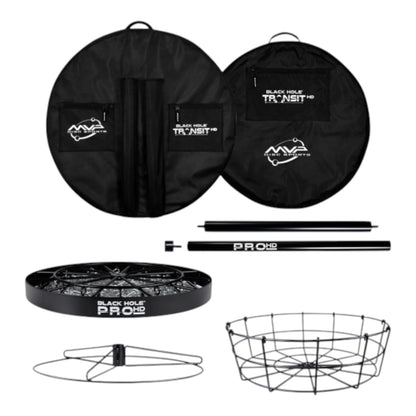 MVP Disc Sports MVP Black Hole Pro HD / with Transit Carrying Bag (Optional) - Portable Disc Golf Basket Disc Golf