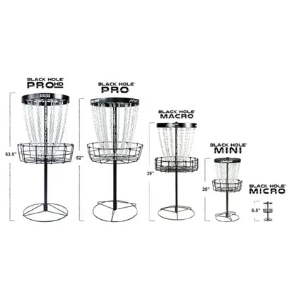 MVP Disc Sports MVP Black Hole Pro HD / with Transit Carrying Bag (Optional) - Portable Disc Golf Basket Disc Golf
